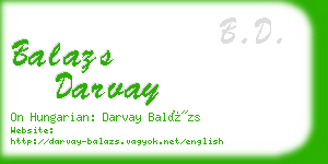 balazs darvay business card